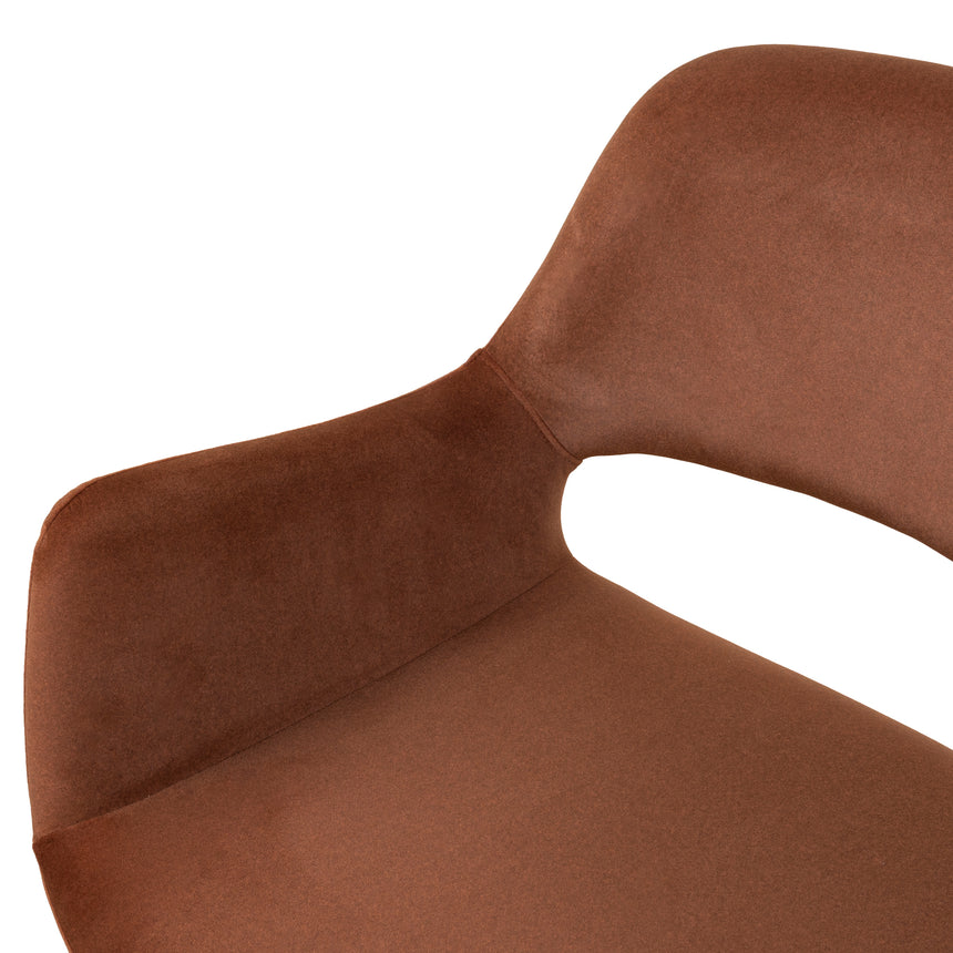 CDC10221-FH Black Dining Chair - Red Bronze Seat (Set of 2)