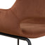 CDC10221-FH Black Dining Chair - Red Bronze Seat (Set of 2)