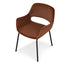 CDC10221-FH Black Dining Chair - Red Bronze Seat (Set of 2)