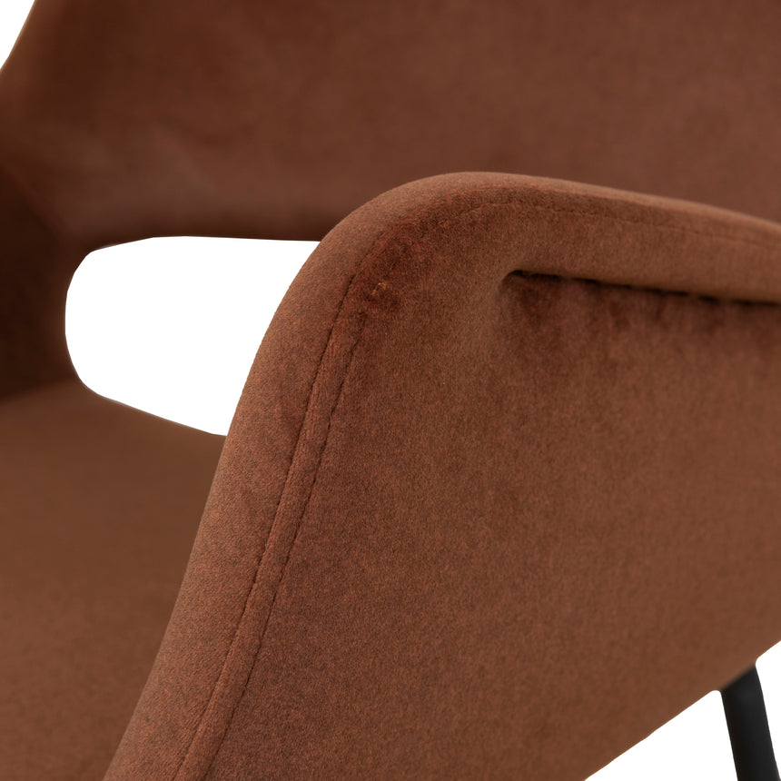 CDC10221-FH Black Dining Chair - Red Bronze Seat (Set of 2)