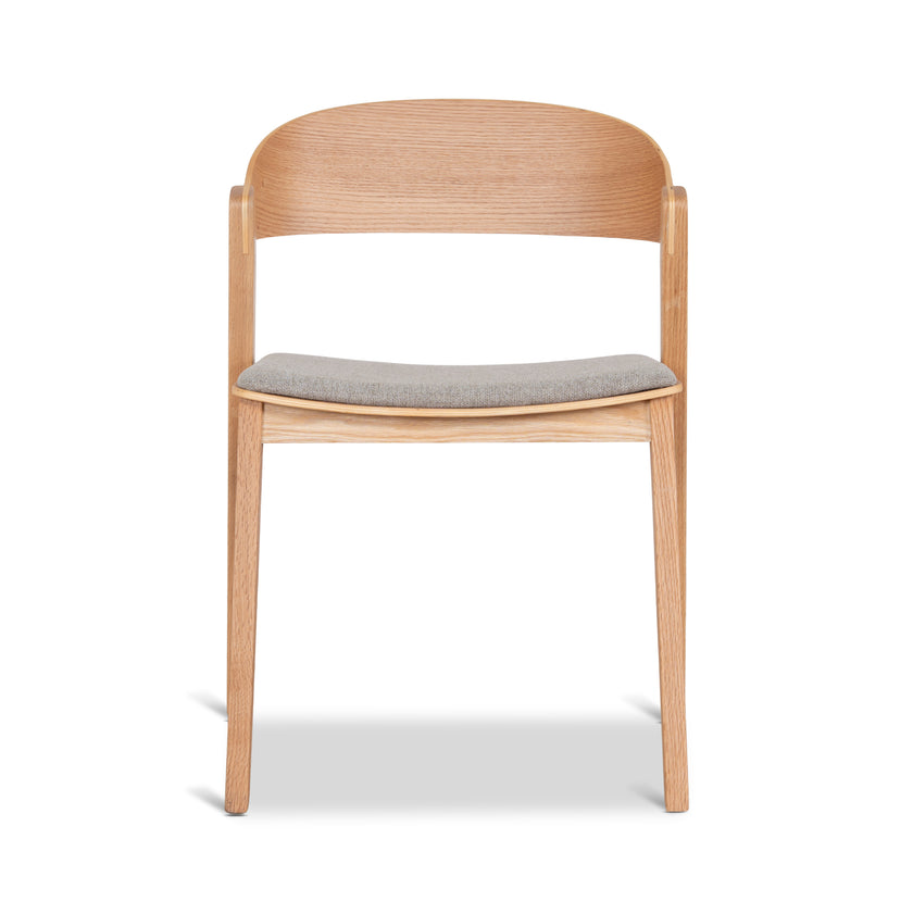 CDC10291-SD Natural Dining Chair - Grey Seat (Set of 2)