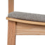 CDC10291-SD Natural Dining Chair - Grey Seat (Set of 2)