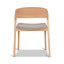 CDC10291-SD Natural Dining Chair - Grey Seat (Set of 2)