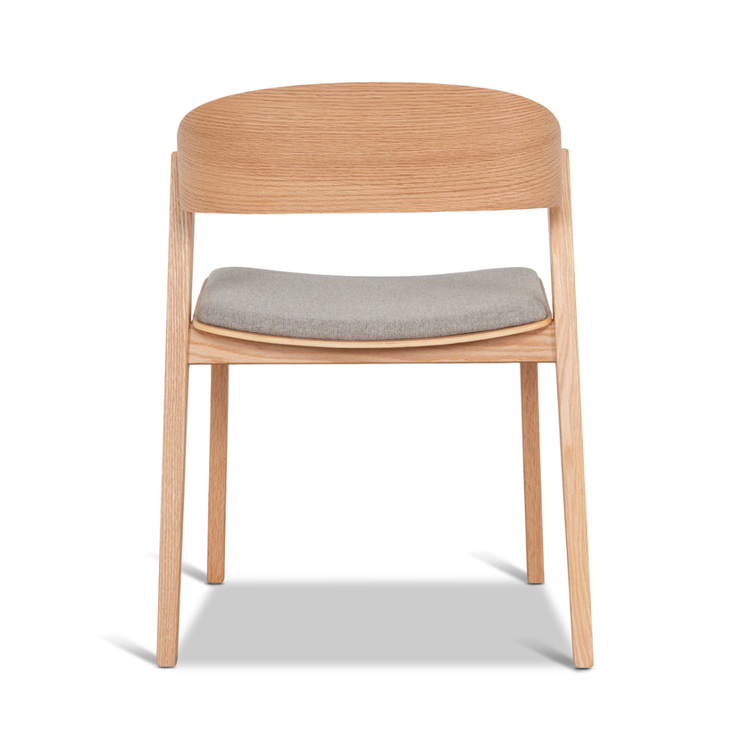 CDC10291-SD Natural Dining Chair - Grey Seat (Set of 2)