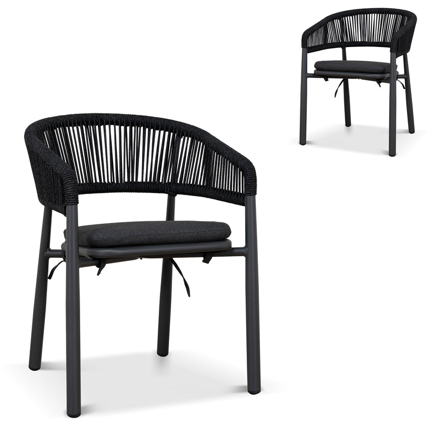 CDC10303-ID Outdoor Dining Chair - Charcoal (Set of 2)