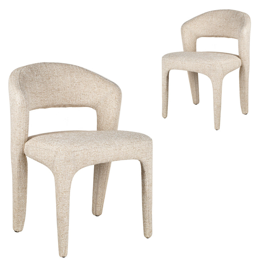 CDC10291-SD Natural Dining Chair - Grey Seat (Set of 2)