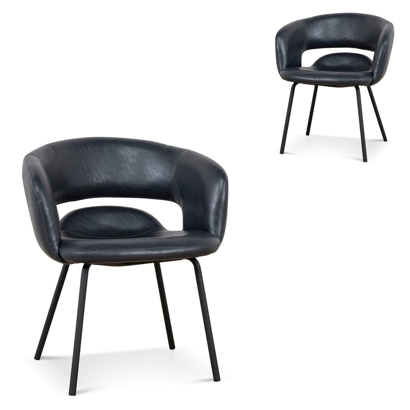 Set of 2 - CDC10342-FH Dining Chair - Full Black