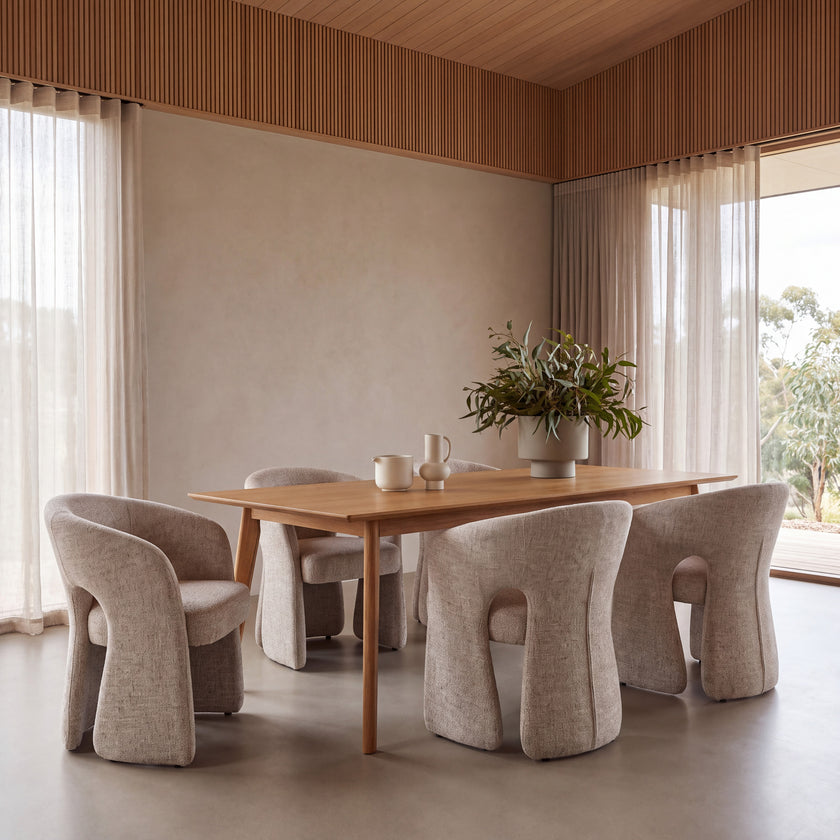 CDC10352-FH Fabric Dining Chair - Pale Beige
