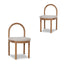CDC10421-LJ Natural Dining Chair - Pale Beige (Set of 2)