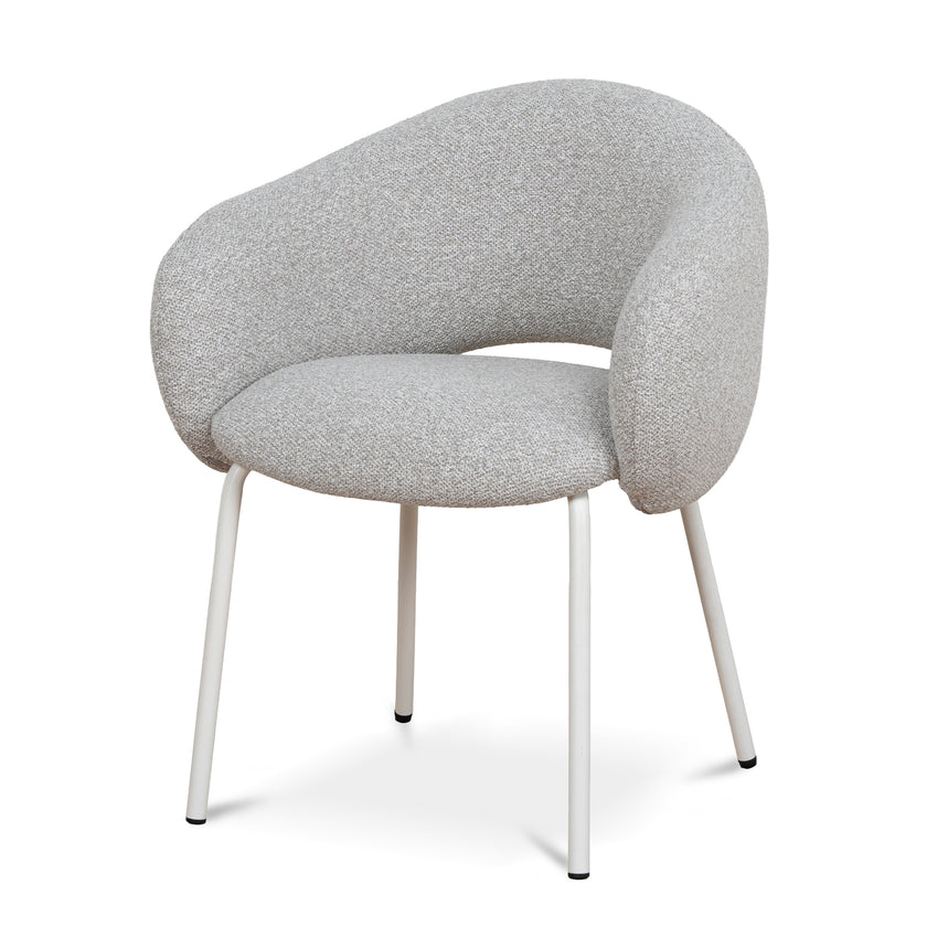 CDC10537-FH White Dining Chair - Clay Grey (Set of 2)