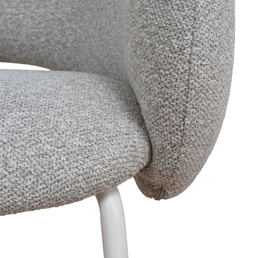 CDC10537-FH White Dining Chair - Clay Grey (Set of 2)