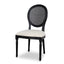 CDC10551-LJ Black ELM Dining Chair - Dawn Beige (Set of 2)