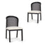 CDC10554-LJ Black ELM Dining Chair - Dawn Beige (Set of 2)