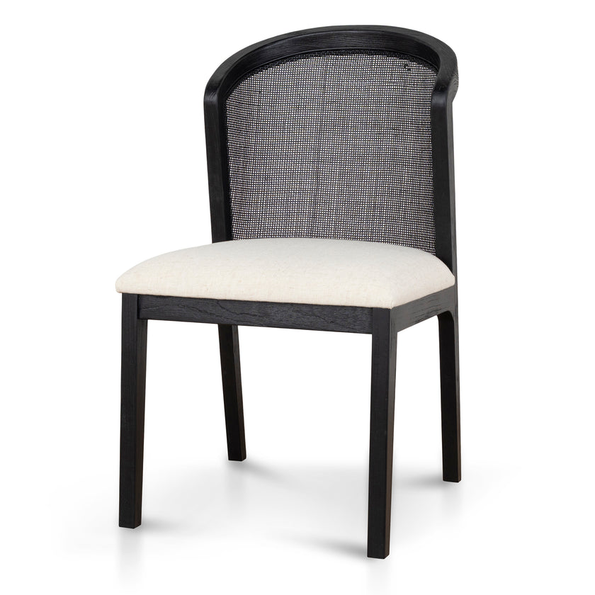 CDC10554-LJ Black ELM Dining Chair - Dawn Beige (Set of 2)