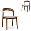 CDC10570-NX Walnut Dining Chair - Naxos Beige (Set of 2)