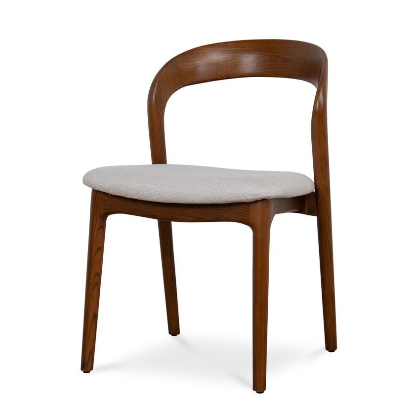 CDC10570-NX Walnut Dining Chair - Naxos Beige (Set of 2)