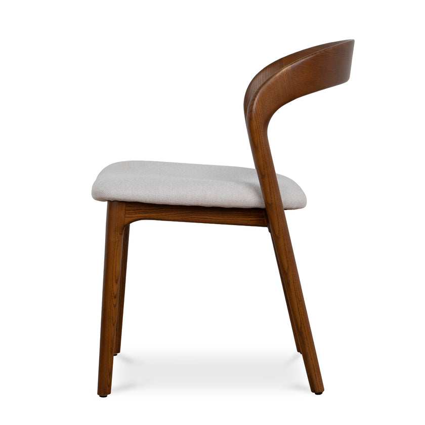 CDC10570-NX Walnut Dining Chair - Naxos Beige (Set of 2)