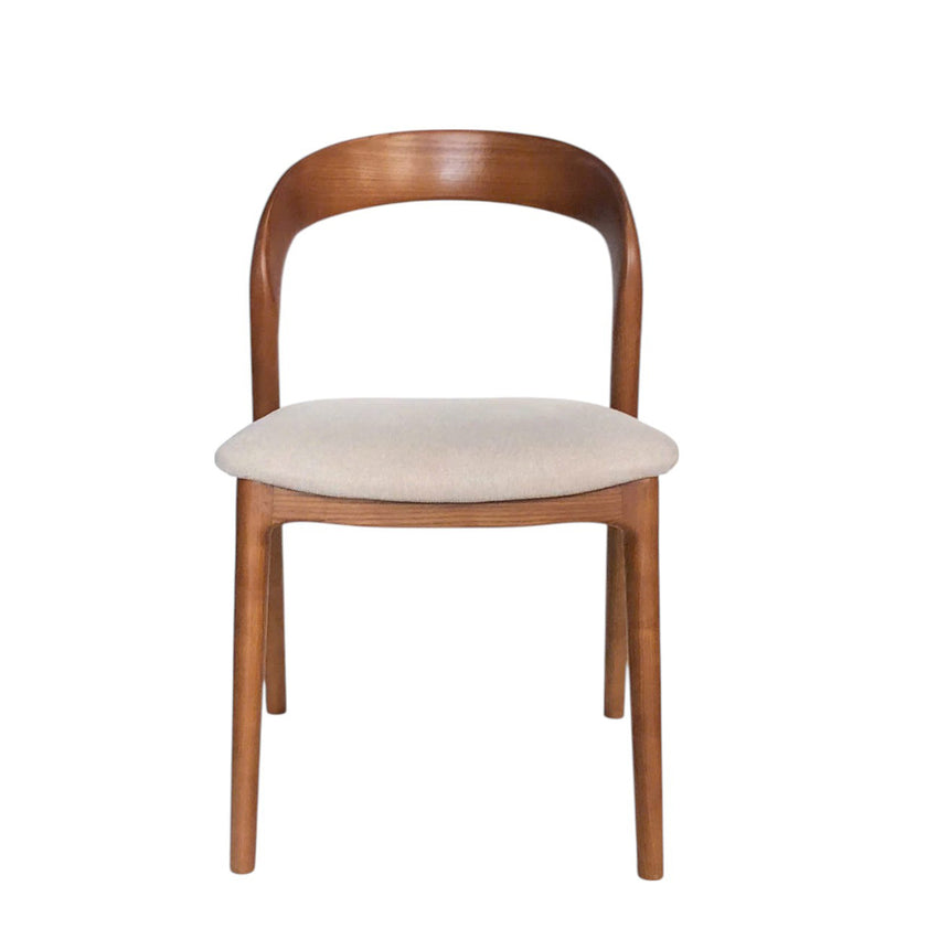 CDC10570-NX Walnut Dining Chair - Naxos Beige (Set of 2)