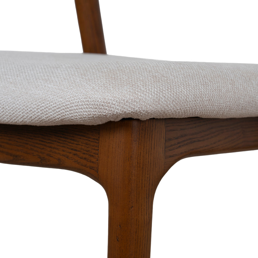 CDC10570-NX Walnut Dining Chair - Naxos Beige (Set of 2)