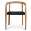 CDC10581-NX Natural Dining Chair - Naxos Charcoal Rope (Set of 2)