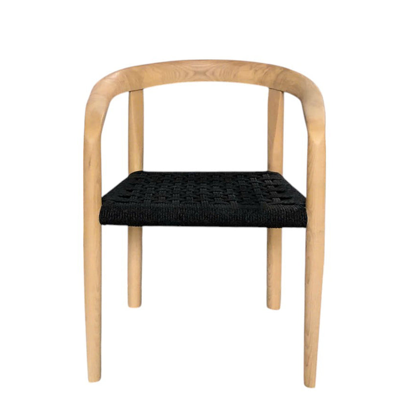 CDC10581-NX Natural Dining Chair - Naxos Charcoal Rope (Set of 2)