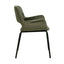 CDC12013-FH Black Dining Chair - Dark Moss Green (Set of 2)
