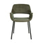 CDC12013-FH Black Dining Chair - Dark Moss Green (Set of 2)