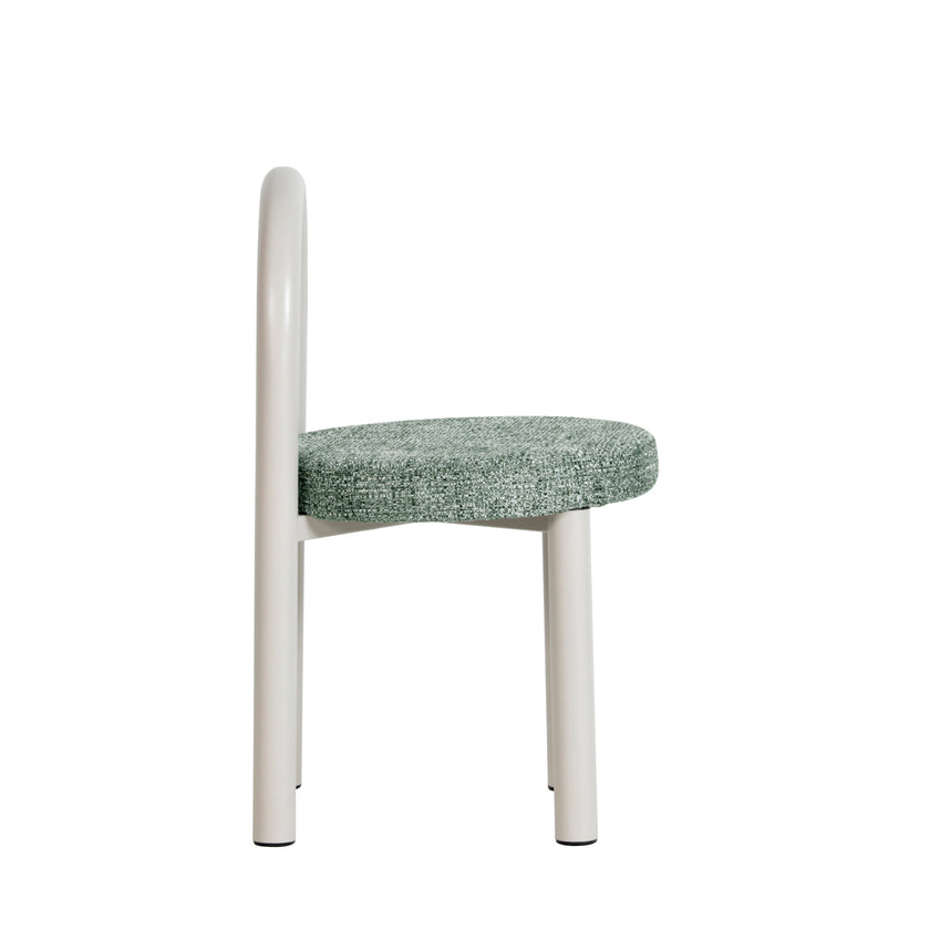 CDC12017-FH White Dining Chair - Spring Green (Set of 2)
