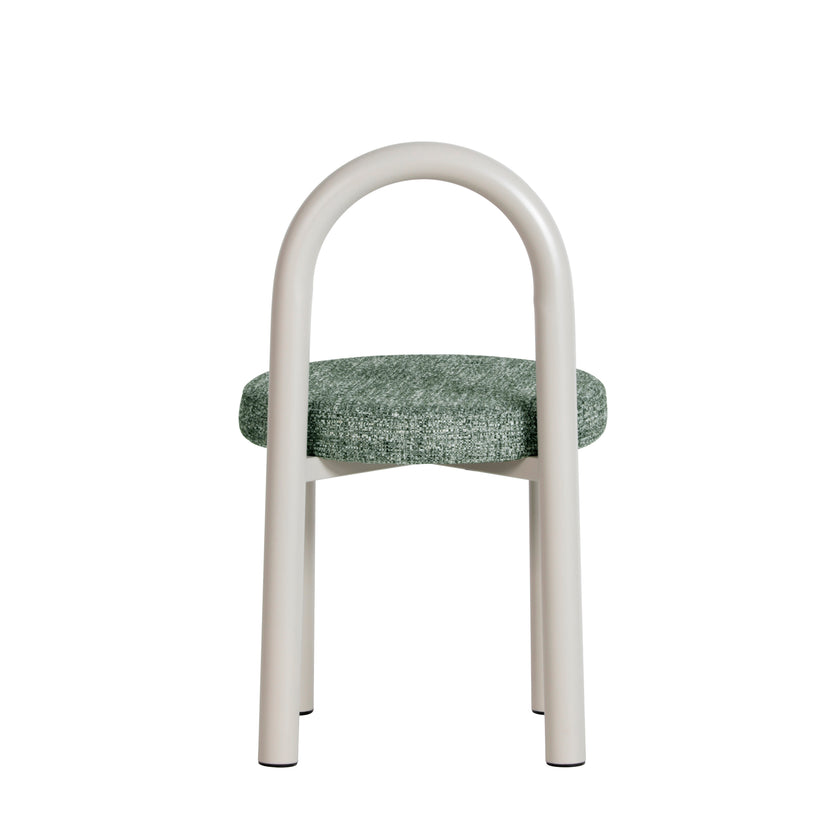 CDC12017-FH White Dining Chair - Spring Green (Set of 2)