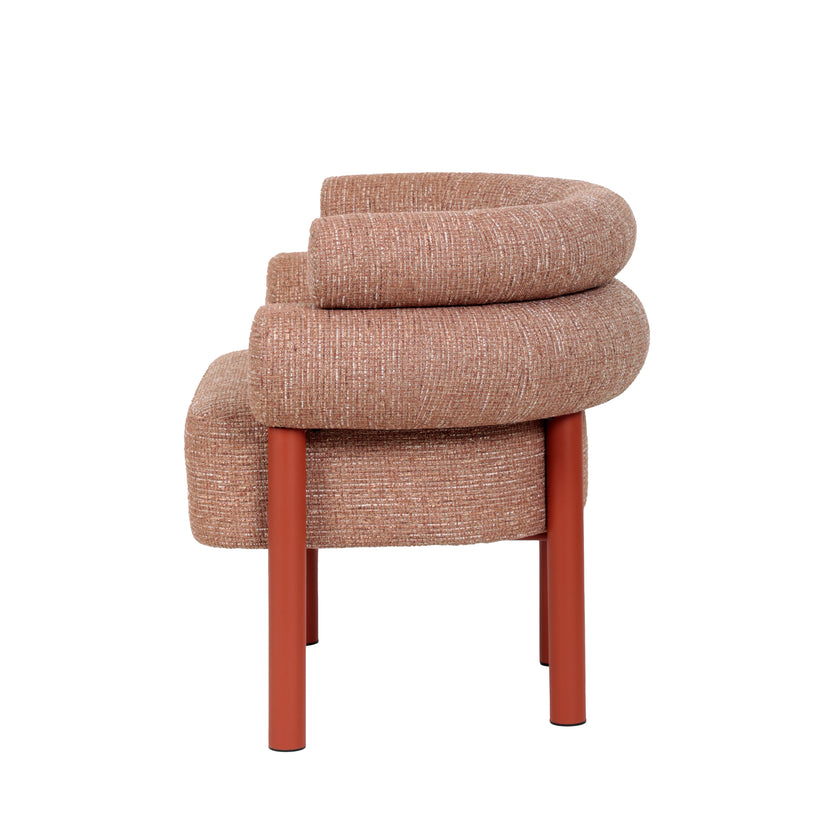 CDC12019-FH Sandy Red Armchair - Russet Brown