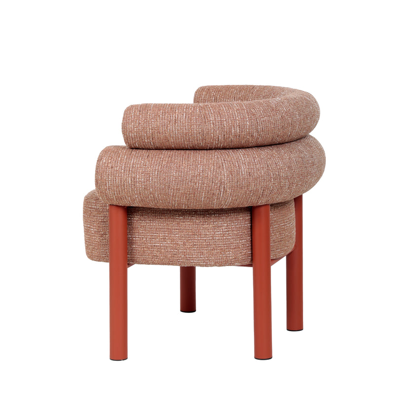 CDC12019-FH Sandy Red Armchair - Russet Brown