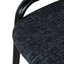 CDC12046-SD Fabric Dining Chair - Dark Grey with Rattan Back (Set of 2)