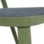 CDC12050-ID Army Green Outdoor Dining Chair - Grey  (Set of 2)