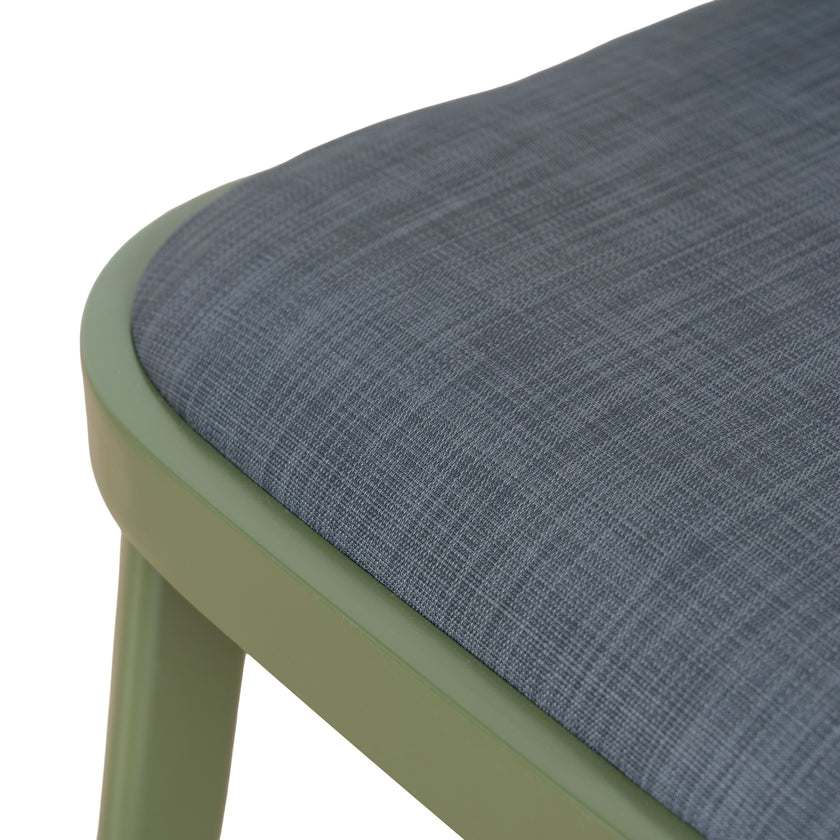 CDC12050-ID Army Green Outdoor Dining Chair - Grey  (Set of 2)