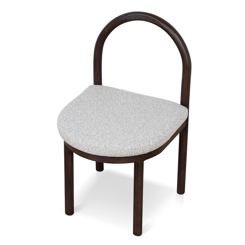 CDC12107-LJ Brown Dining Chair - Clay Grey (Set of 2)