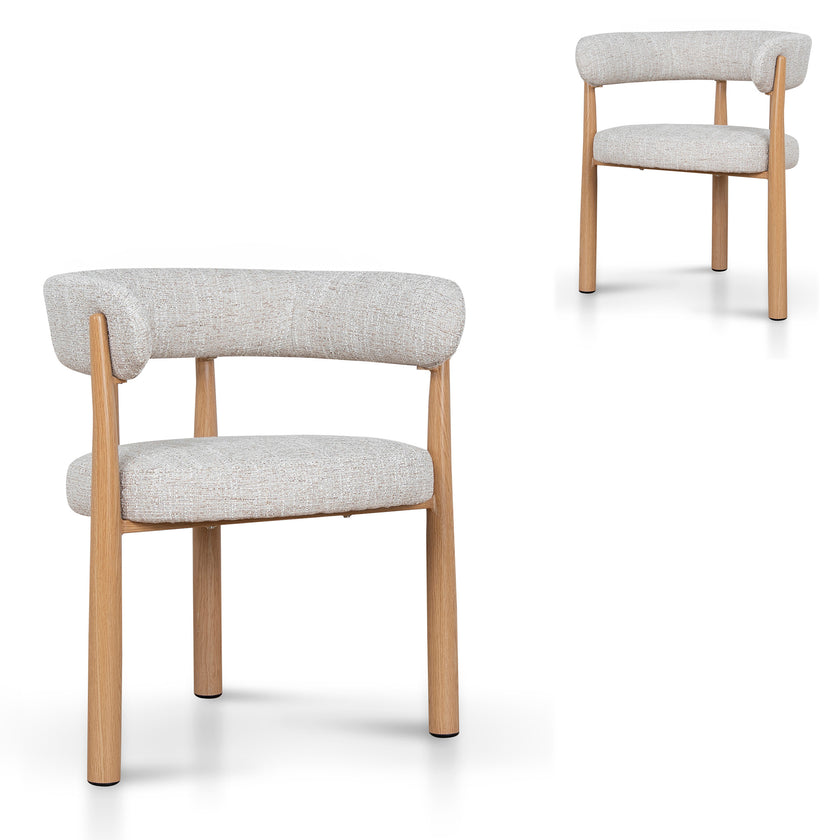 CDC12444-CI Natural Dining Chair -  Kalunfu Beige (Set of 2)