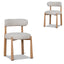 CDC12445-CI Natural Dining Chair - Pale Beige (Set of 2)