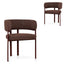 CDC12456-CI Dark Red Dining Chair - Moss Brown (Set of 2)