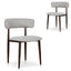 CDC12466-CI Walnut Dining Chair - Clay Beige (Set of 2)
