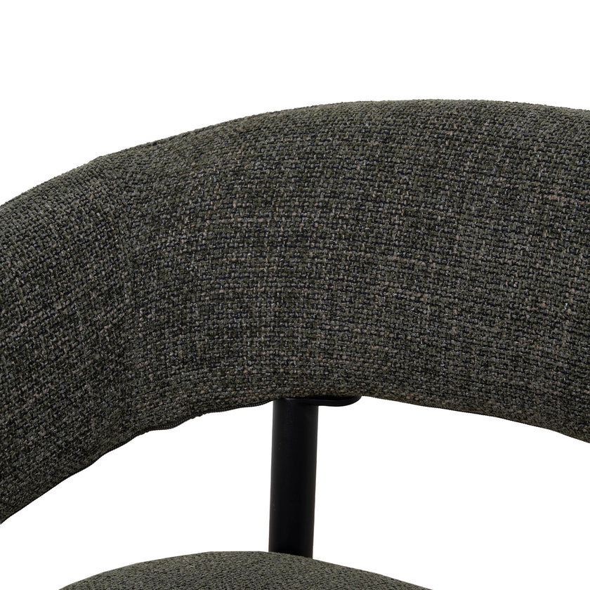CDC12470-CI Black Dining Chair - Kaitoke Green (Set of 2)