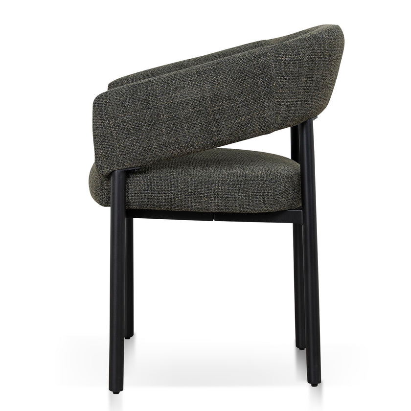 CDC12470-CI Black Dining Chair - Kaitoke Green (Set of 2)