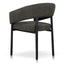 CDC12470-CI Black Dining Chair - Kaitoke Green (Set of 2)