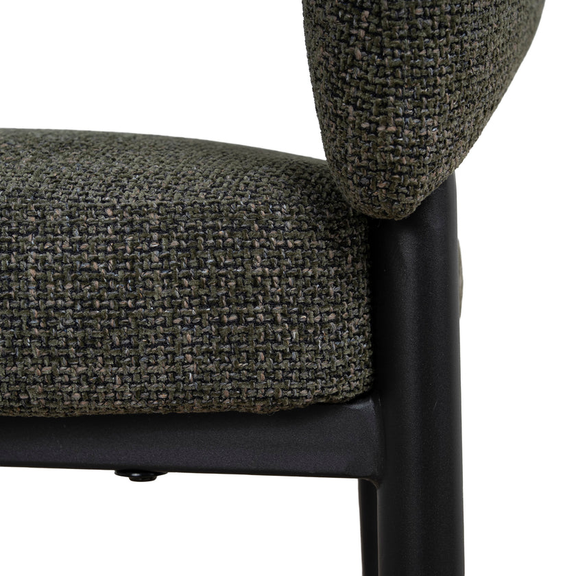 CDC12470-CI Black Dining Chair - Kaitoke Green (Set of 2)