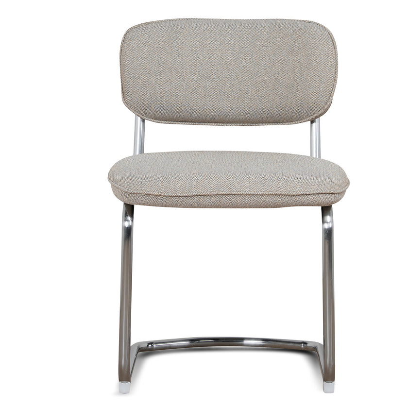 CDC12471-CI Chrome Dining Chair - Henry Beige (Set of 2)