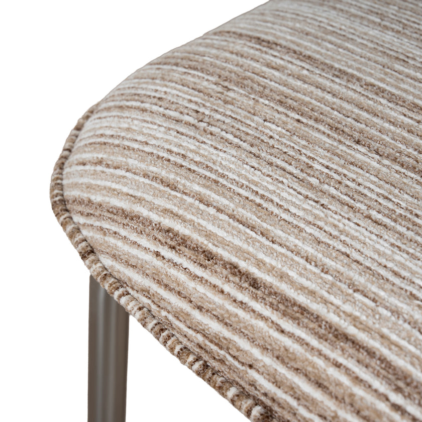 CDC12472-CI Chrome Dining Chair - Coconut Stripe (Set of 2)