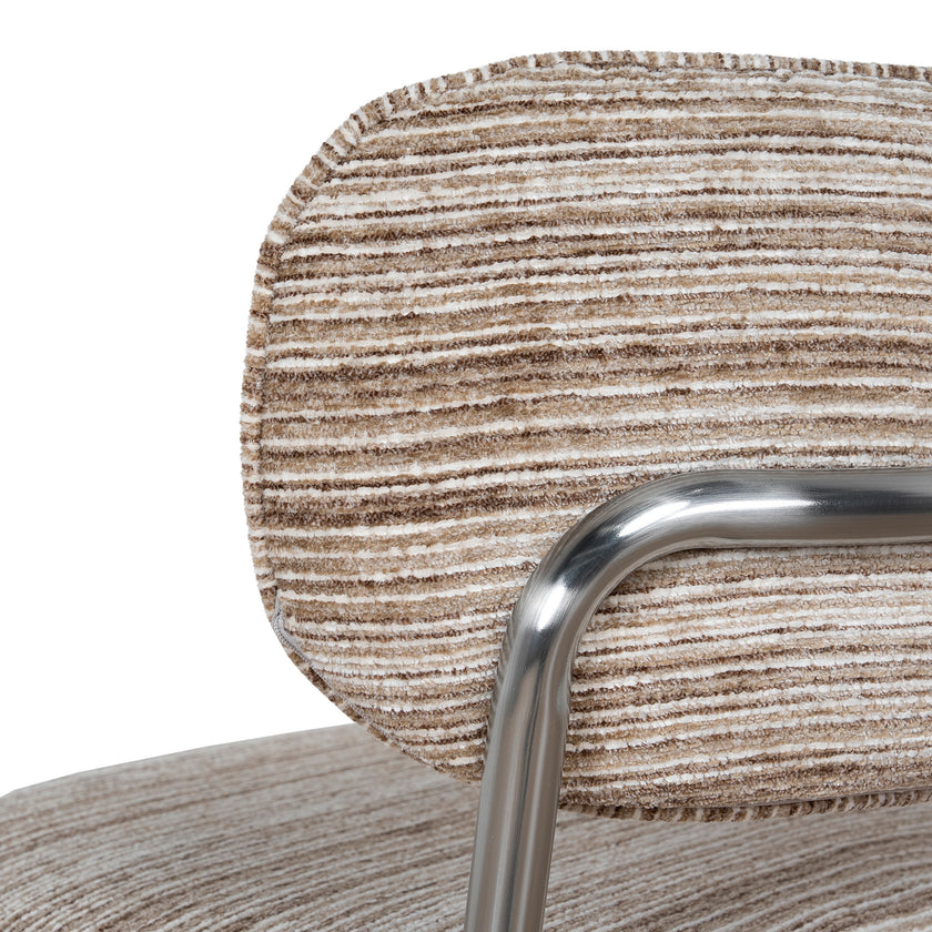 CDC12472-CI Chrome Dining Chair - Coconut Stripe (Set of 2)