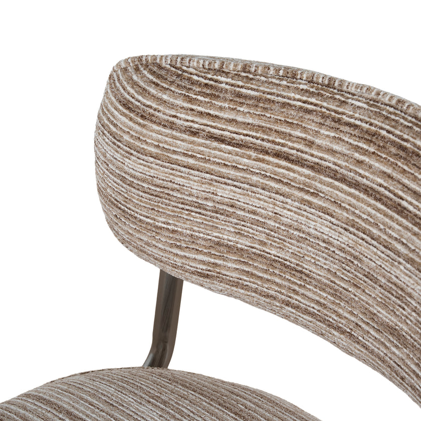 CDC12472-CI Chrome Dining Chair - Coconut Stripe (Set of 2)