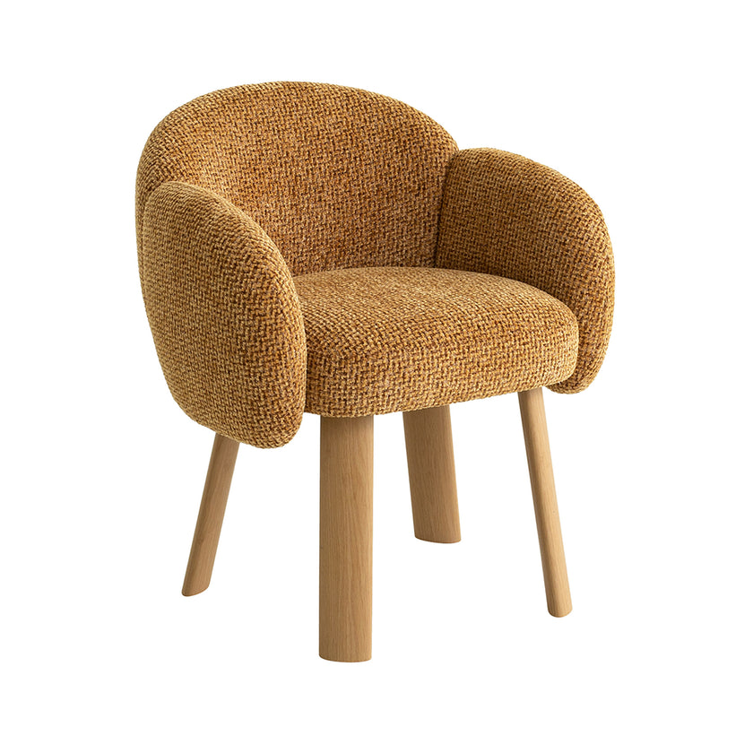 CDC12552-IG Natural Dining Chair - Honeycomb Ochre