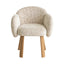 CDC12553-IG Natural Dining Chair - Honeycomb White