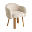 CDC12553-IG Natural Dining Chair - Honeycomb White